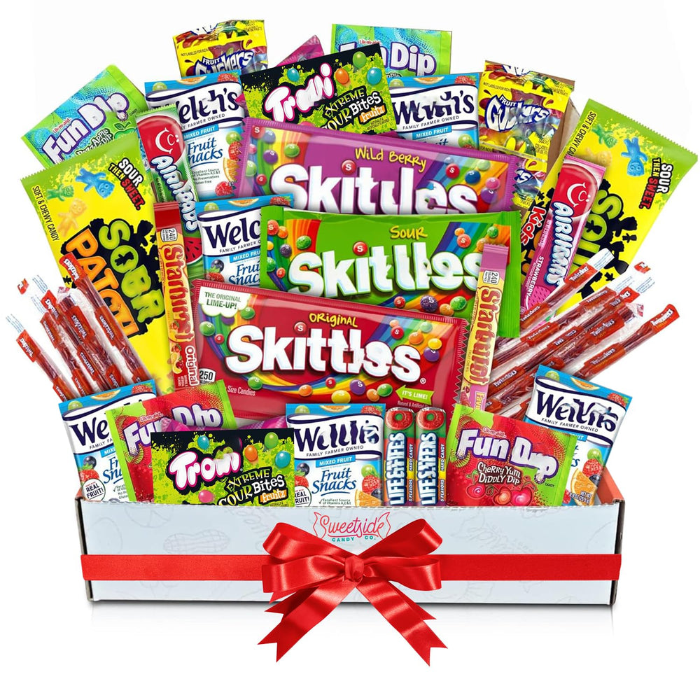 SWEETSIDE CANDY CO. front packaging showing colorful gift-ready box and easy gifting