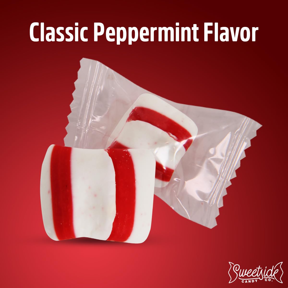 SWEETSIDE CANDY CO. soft peppermint texture close-up highlighting smooth melt