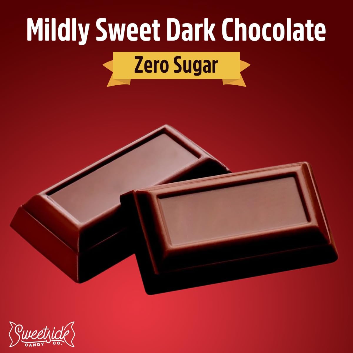 SWEETSIDE CANDY CO. close-up of chocolate piece highlighting rich texture and taste