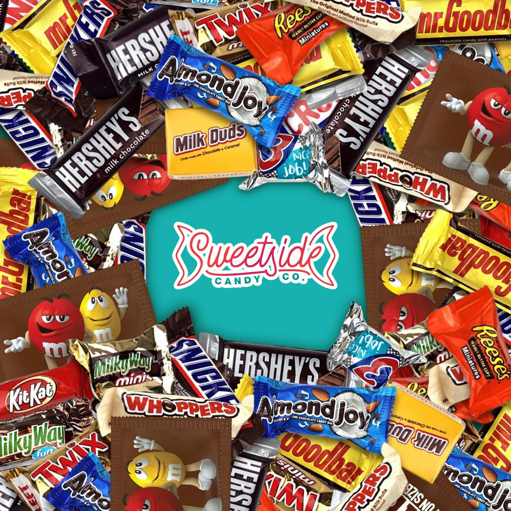 SWEETSIDE CANDY CO. close-up of colorful wrappers highlighting variety