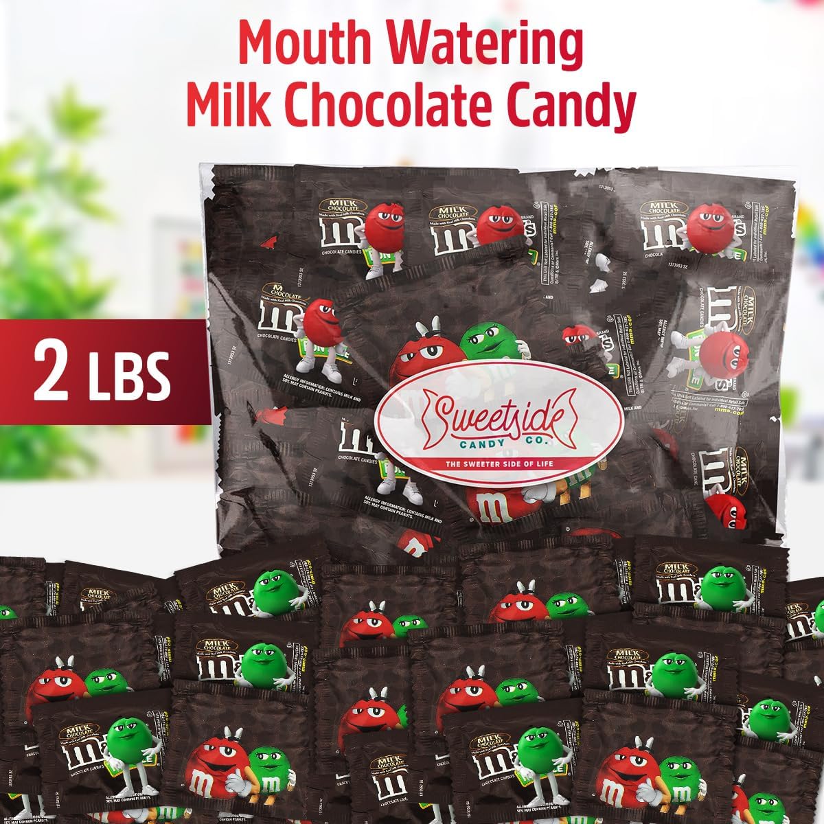 SWEETSIDE CANDY CO. close-up of milk chocolate texture conveying rich taste