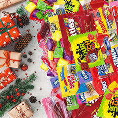 SWEETSIDE CANDY CO. close-up of varied wrappers and textures, highlights flavor variety