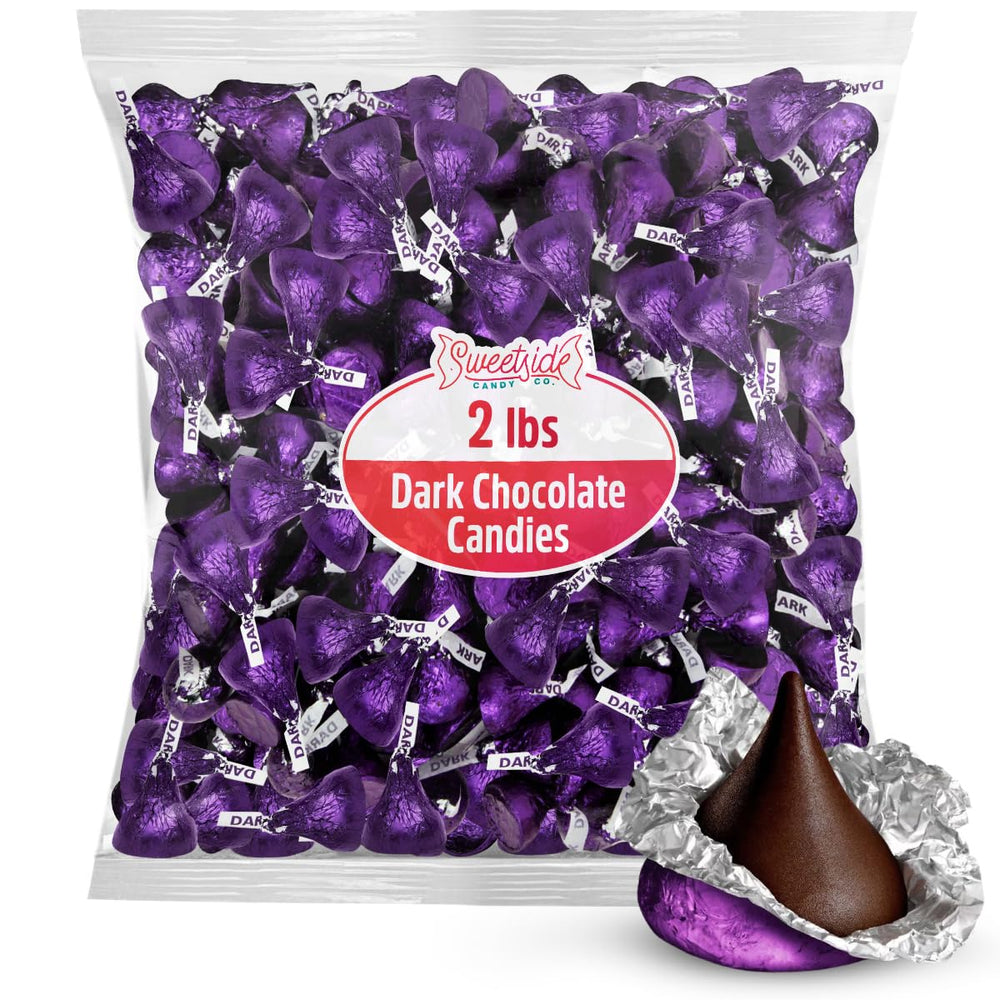 SWEETSIDE CANDY CO. front packaging showcasing 2 lb bulk and purple foil appeal