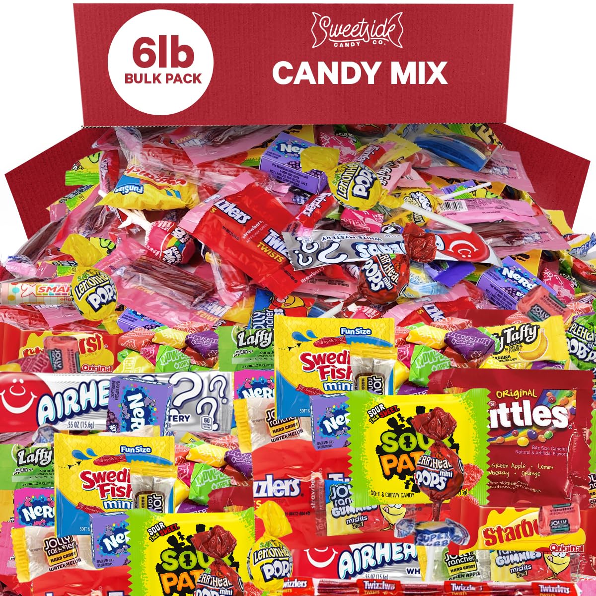 SWEETSIDE front packaging showing 6lb party candy mix and convenience