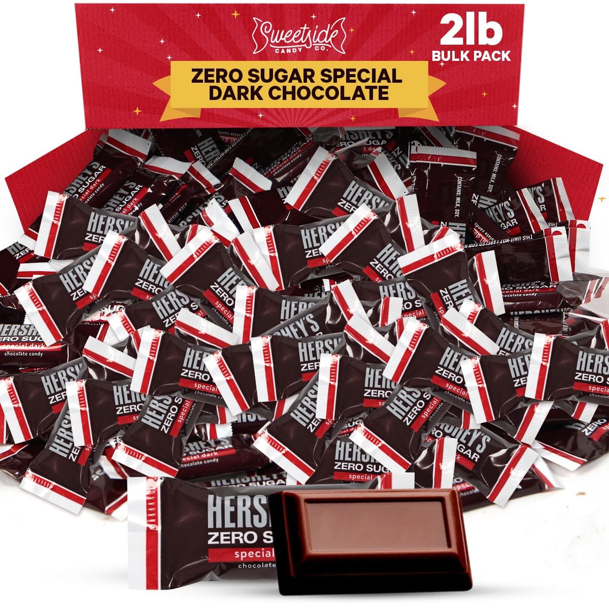 SWEETSIDE CANDY CO. front packaging showing 2 lb bulk bag and branding benefit