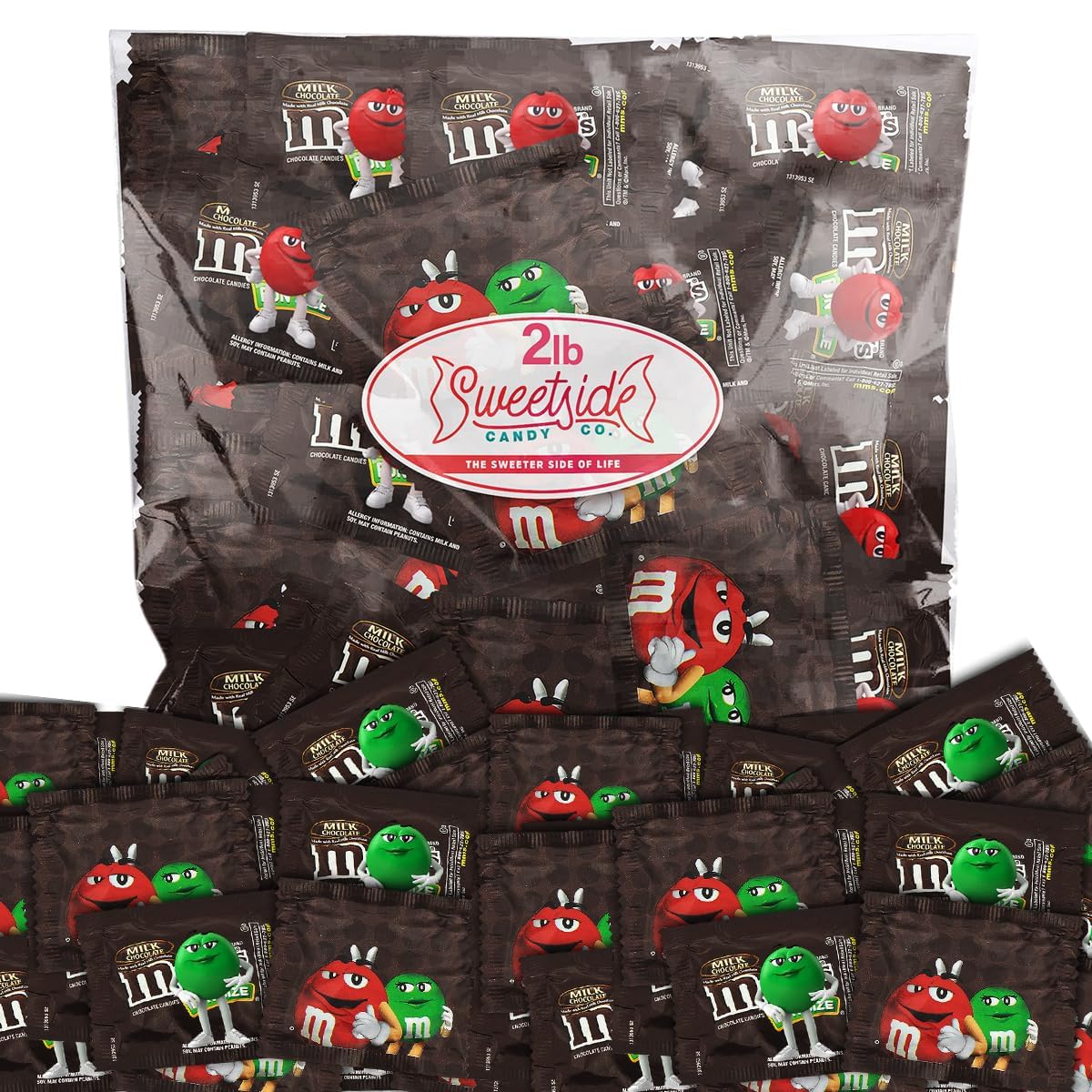SWEETSIDE CANDY CO. front packaging showing bulk two-pack, easy storage benefit