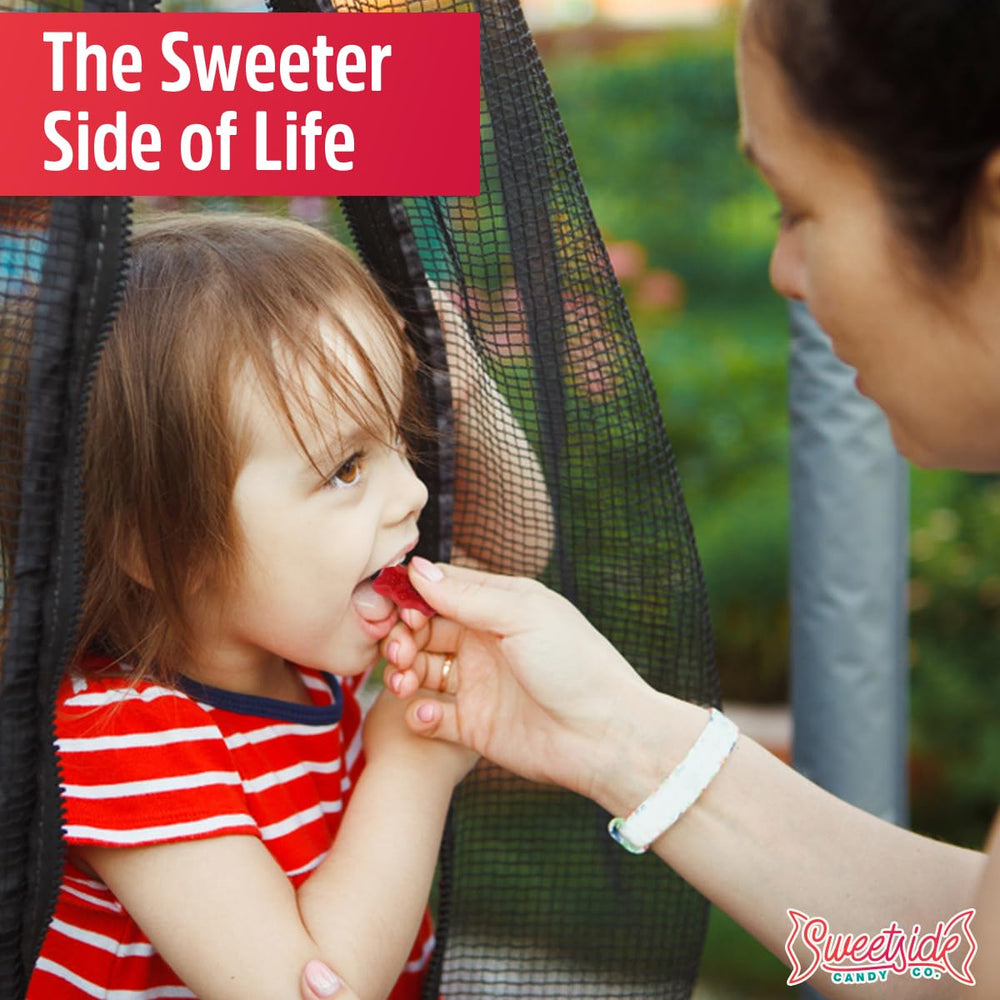SWEETSIDE CANDY CO. label and flavor lineup highlighting five fruit options