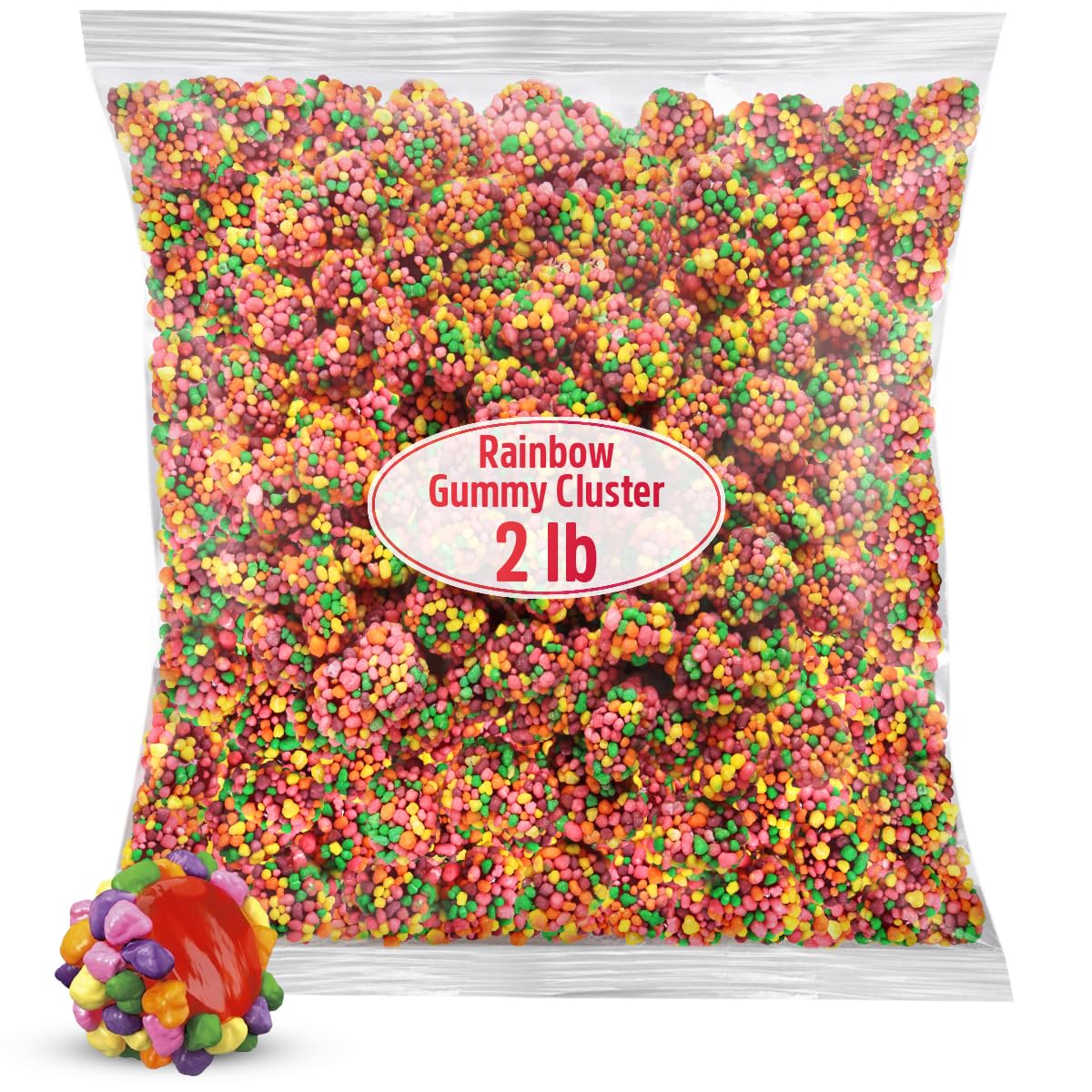 SWEETSIDE CANDY CO. front pack shows vibrant 2 lb gummy clusters for sharing