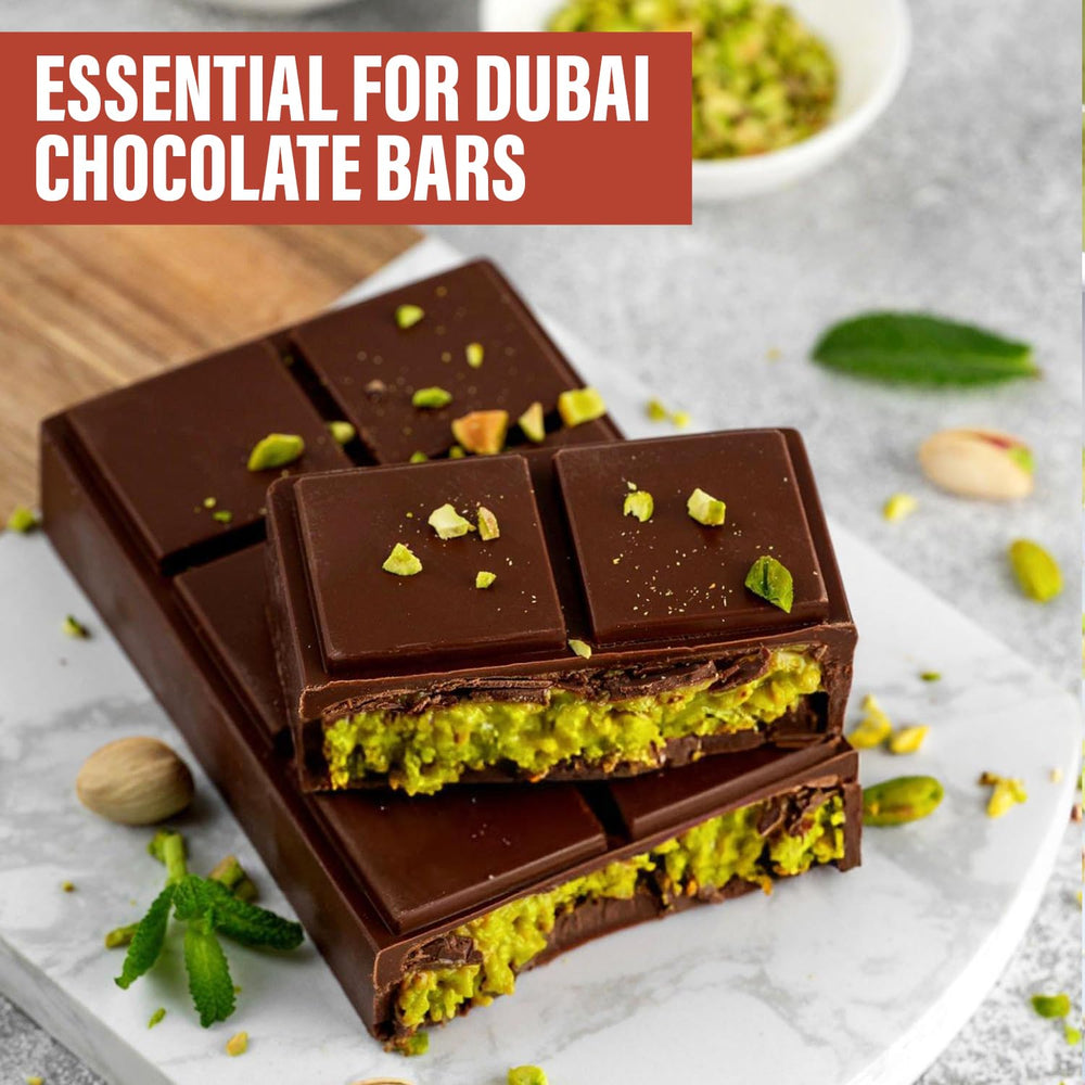 SWEETSIDE CANDY CO. chef rolling kataifi around Dubai chocolate filling for decadent treats