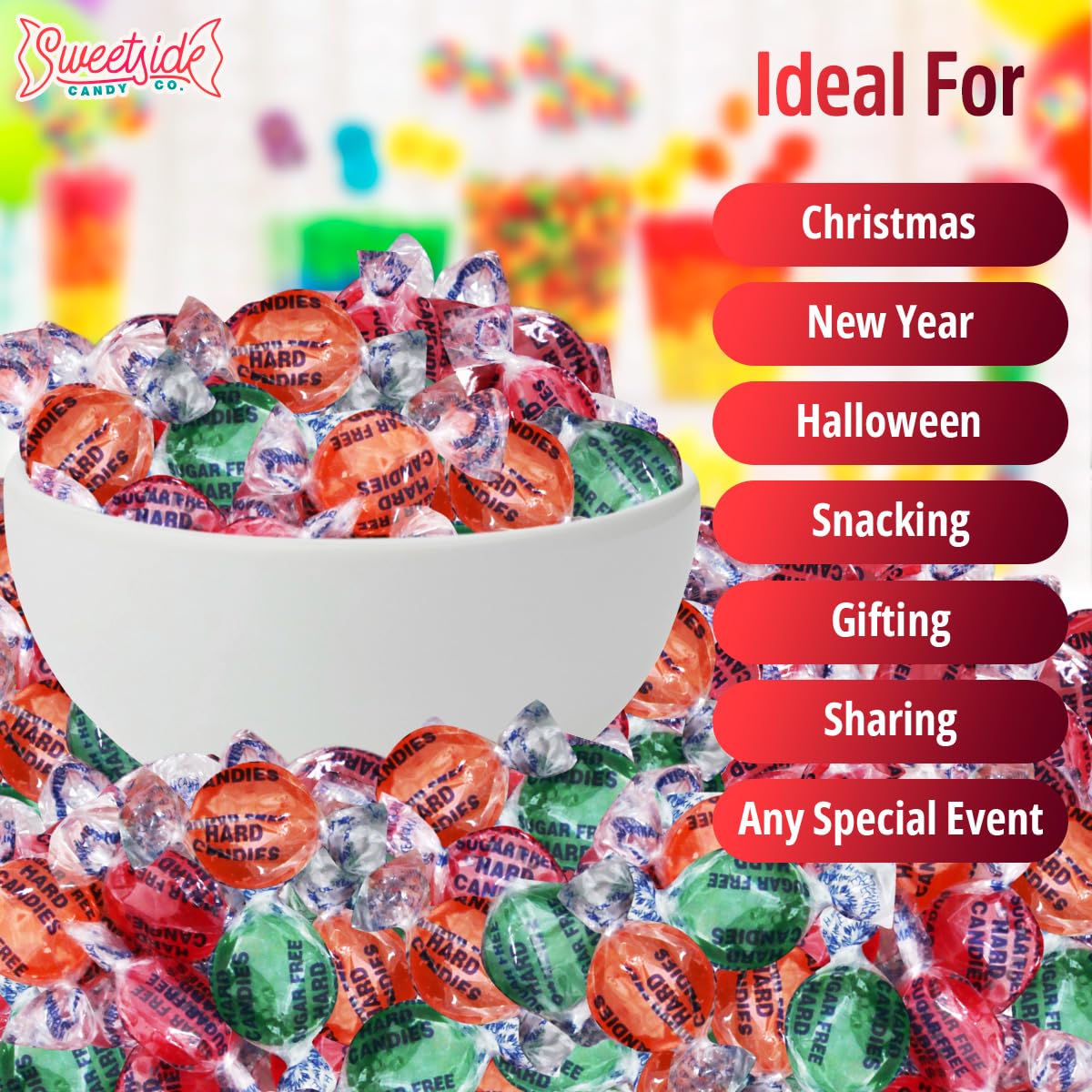 SWEETSIDE candy bowl on office desk showing easy access and workplace treat solution