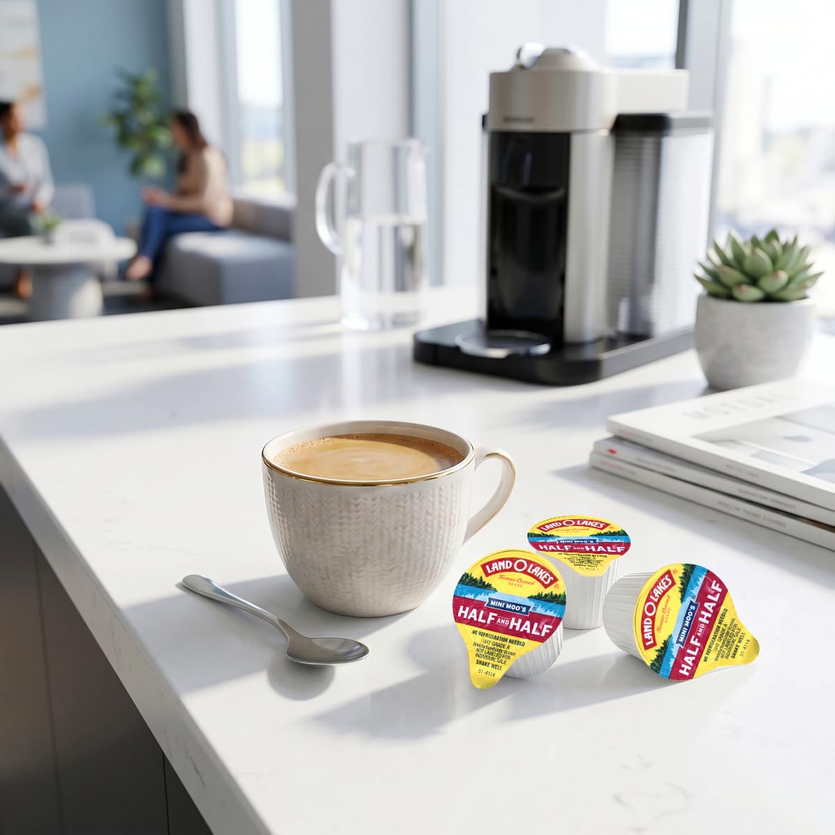 SWEETSIDE CANDY CO. creamer pouring into coffee showing creamy color and flavor boost