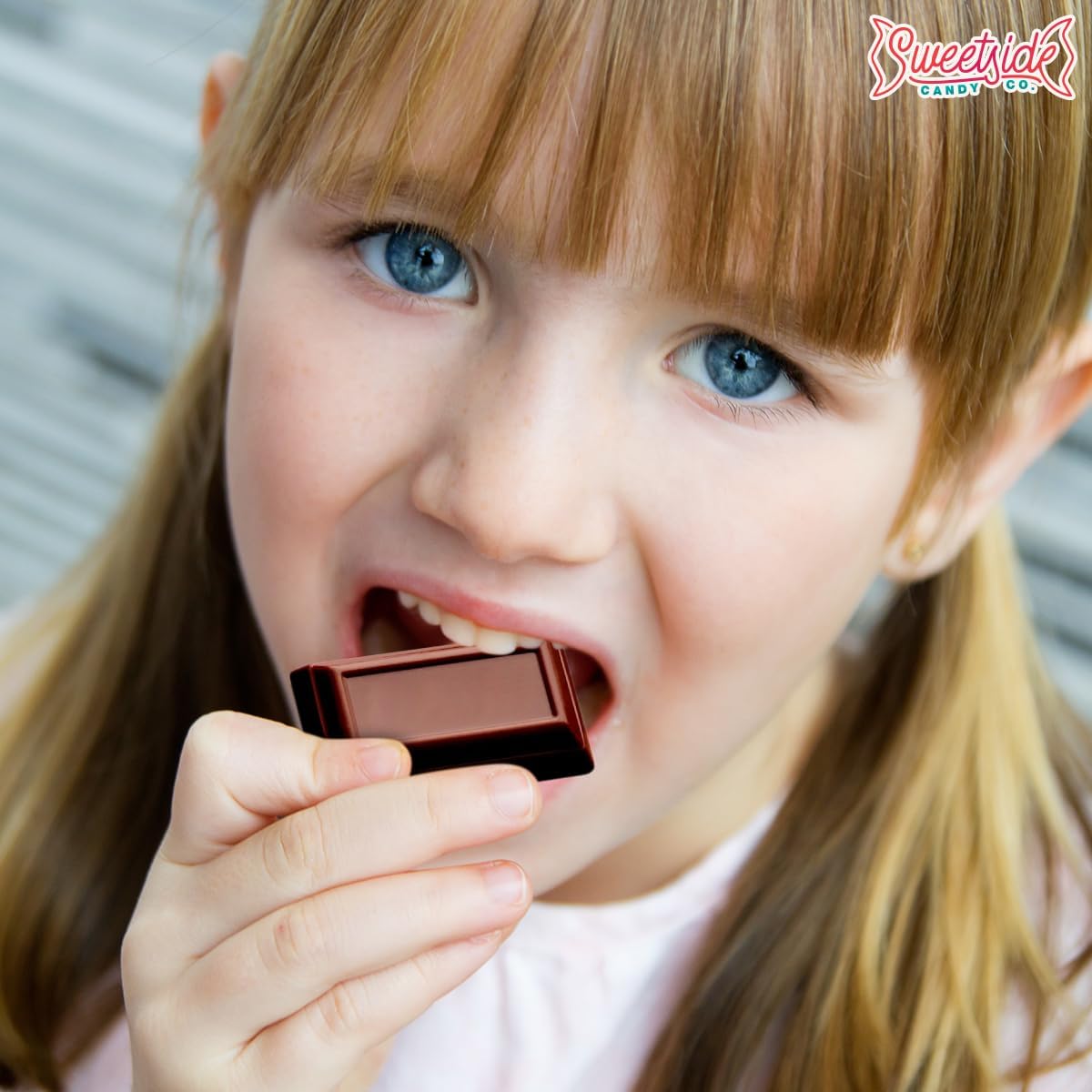 SWEETSIDE CANDY CO. nutrition label close-up showing zero sugar benefit