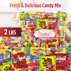 SWEETSIDE CANDY CO. open bag full of assorted wrapped candies, ideal for sharing