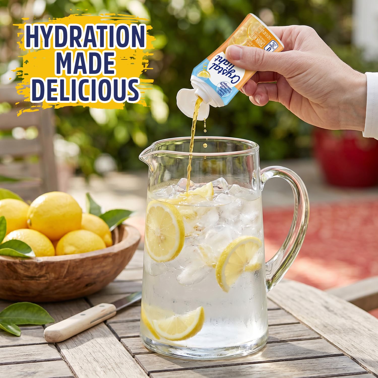 SWEETSIDE poured into clear tumbler illustrating vibrant, calorie-free taste