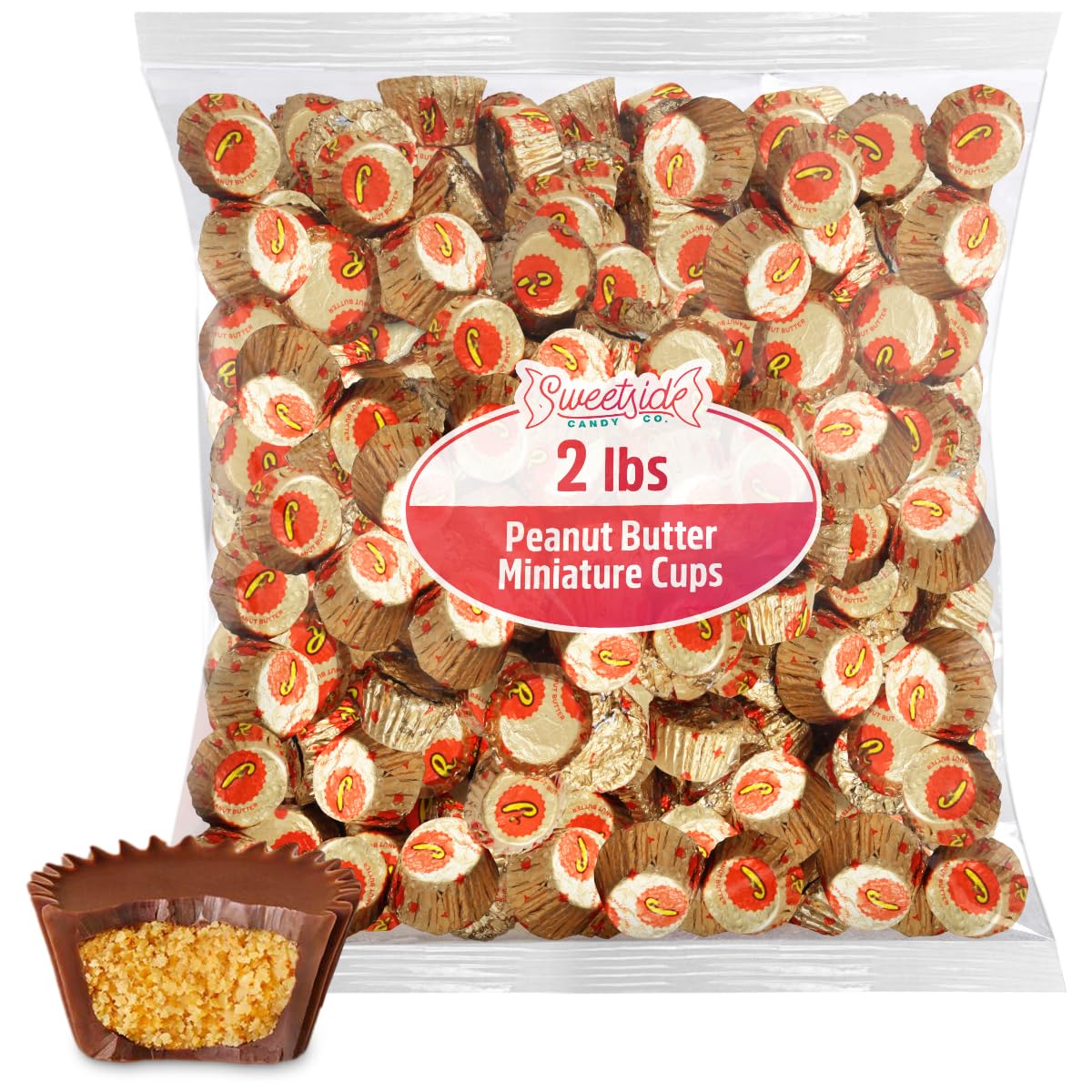SWEETSIDE CANDY CO. front packaging showing 2 lb bulk bag and branding, convenient for parties