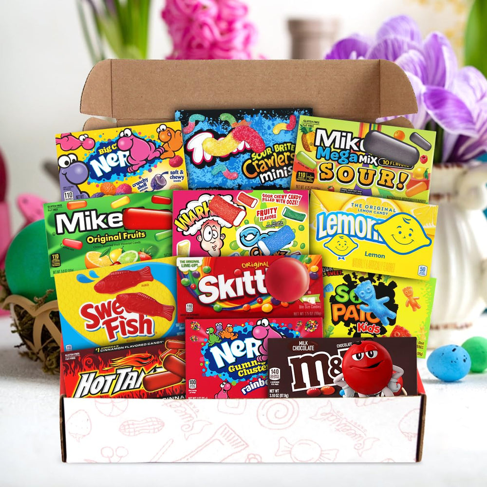 SWEETSIDE CANDY CO. candy box held in hand demonstrating compact size and portability