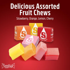 SWEETSIDE CANDY CO. chews cross-section showing soft chewy center and concentrated fruit flavor