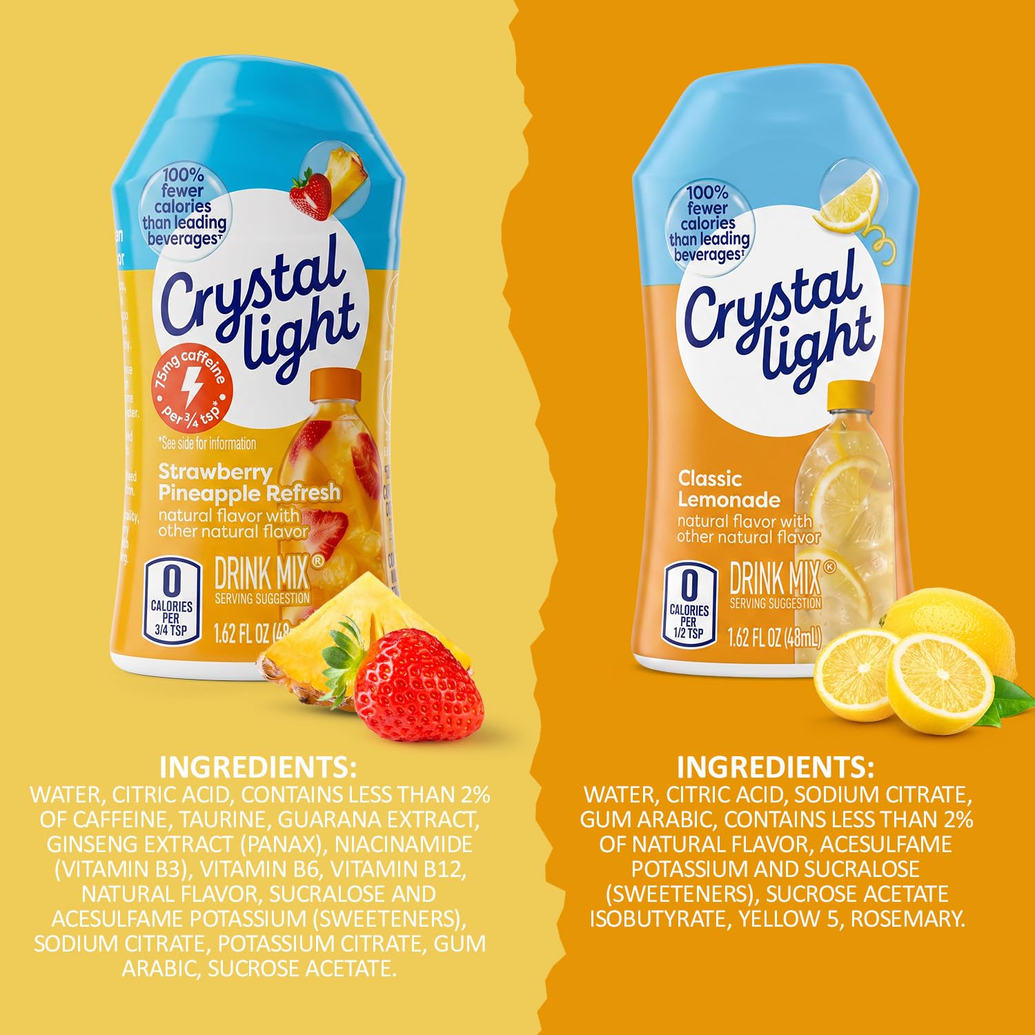 SWEETSIDE Strawberry Pineapple front packaging highlights caffeinated boost