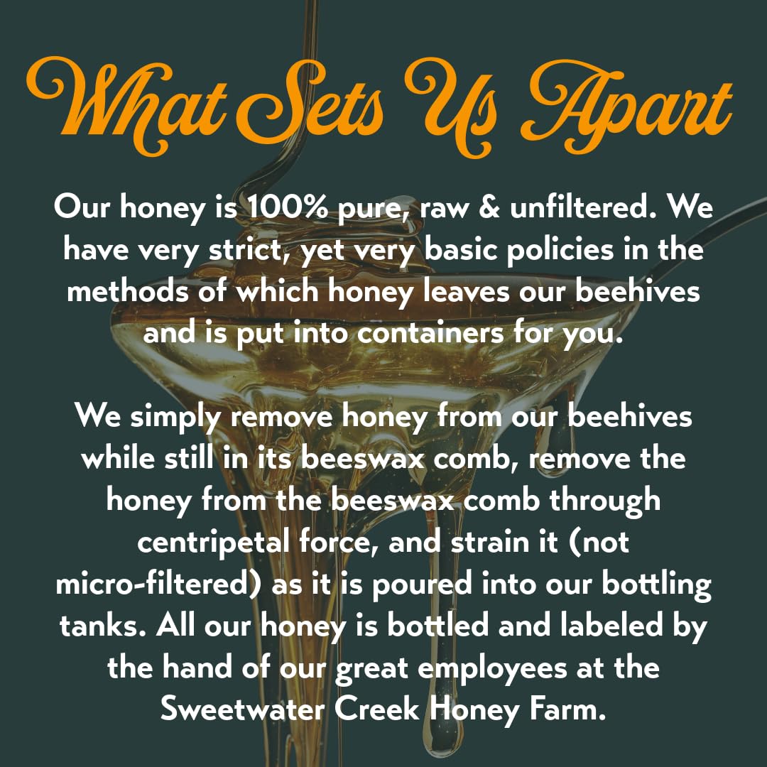 Sweetwater Creek honey spooned into tea demonstrating natural sweetening benefit