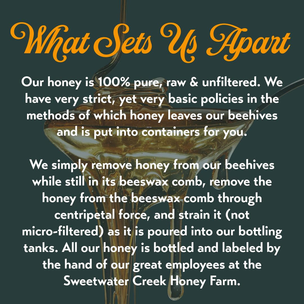 Sweetwater Creek honey spooned into tea demonstrating natural sweetening benefit