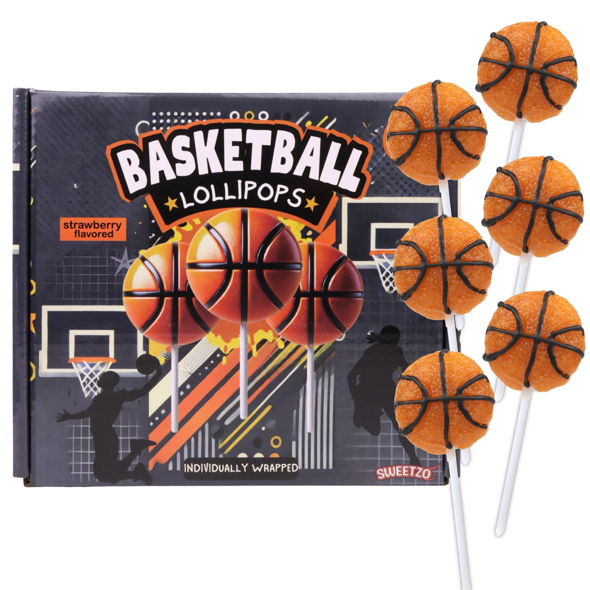 sweetzo front packaging showing 24-count box and sports design for quick identification