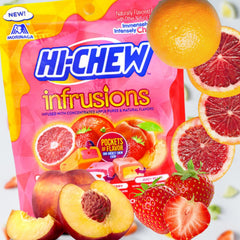 Sweetzo close-up of chew texture highlighting juicy soft chew benefit
