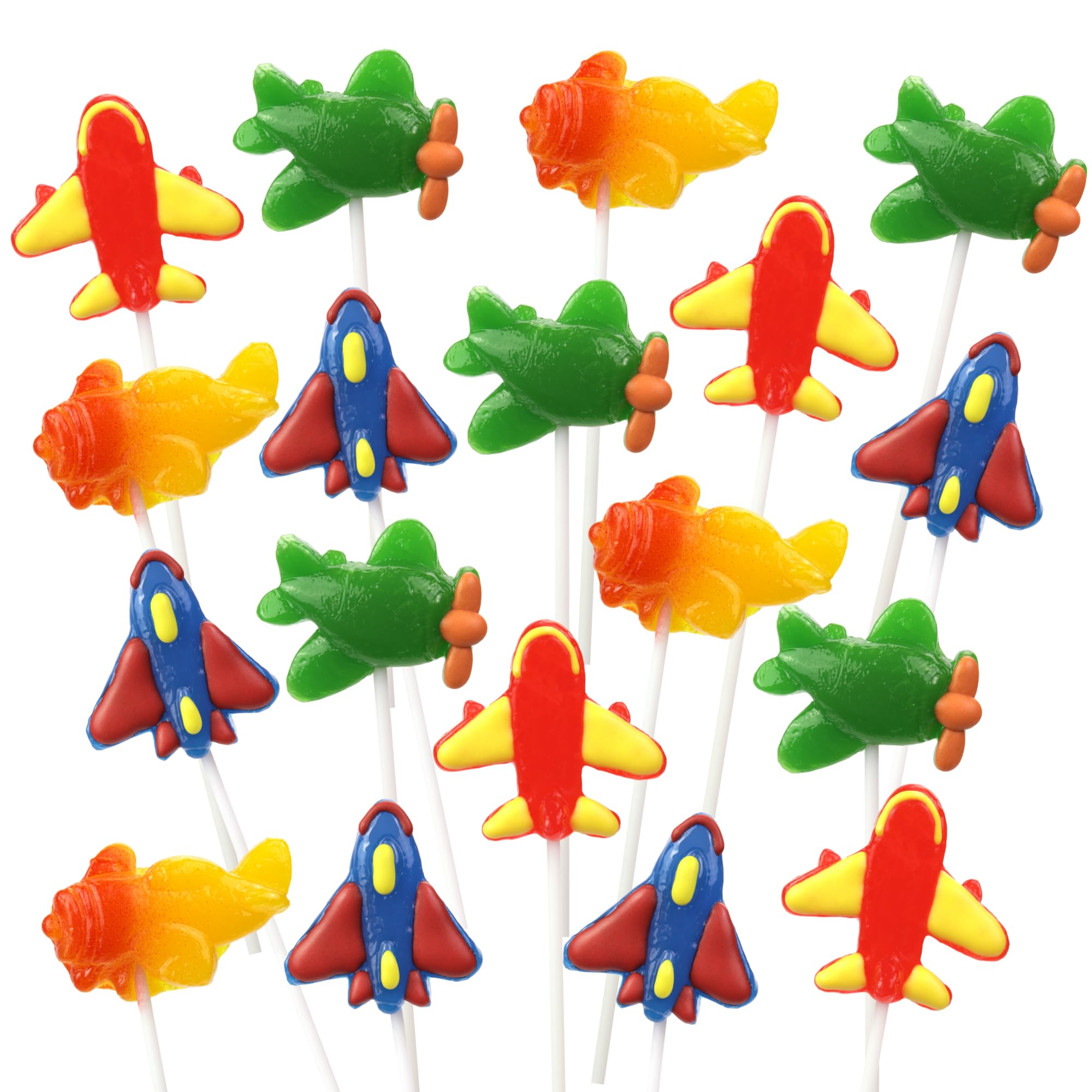 Sweetzo airplane lollipops used as cupcake toppers adding themed decoration and ready-to-serve convenience