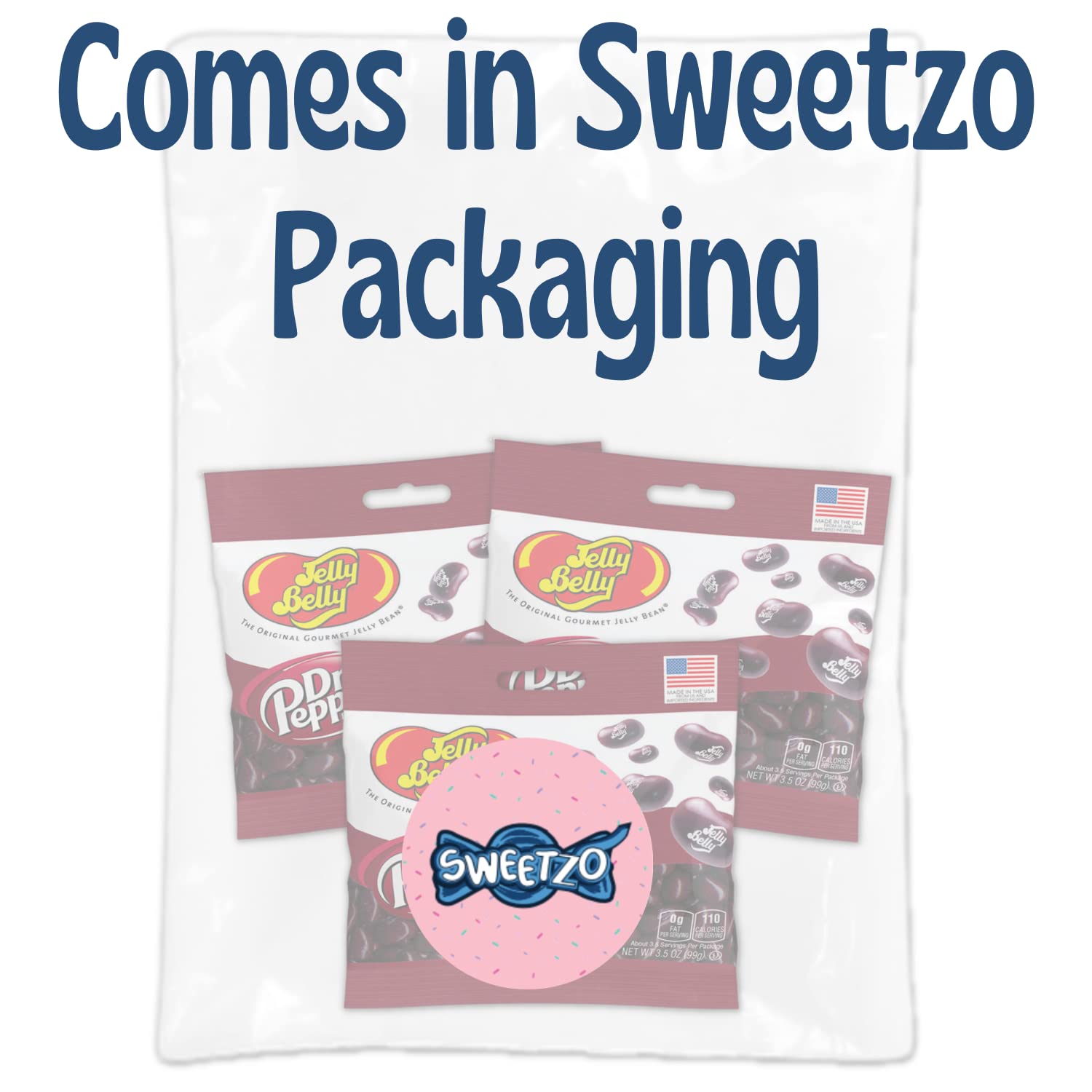 Sweetzo bag opened with beans spilling showing easy serving and convenience