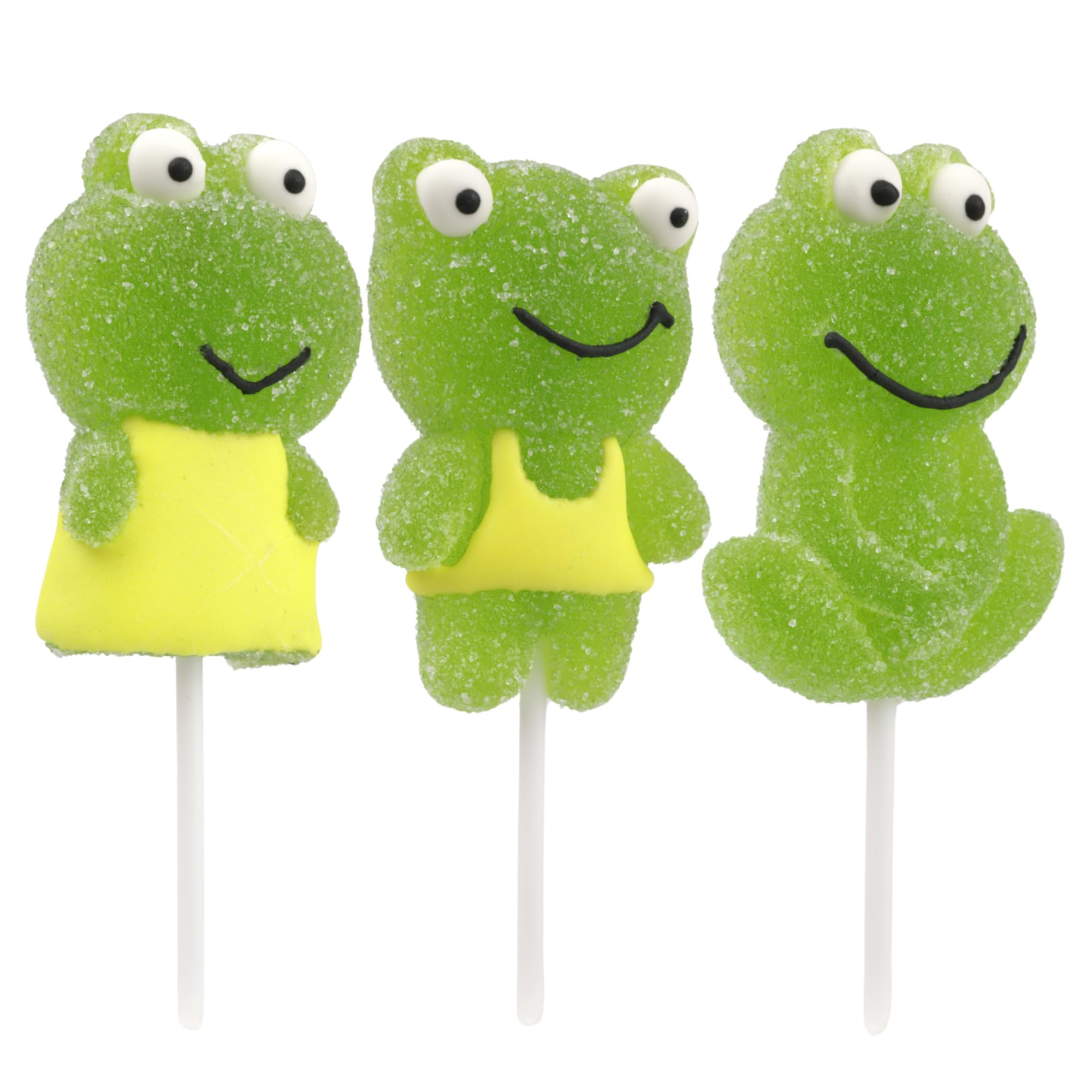 Sweetzo lollipop held in hand to show true size for portion expectation
