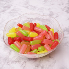 Sweetzo Mike and Ike candies in a clear bowl ready for parties and easy sharing