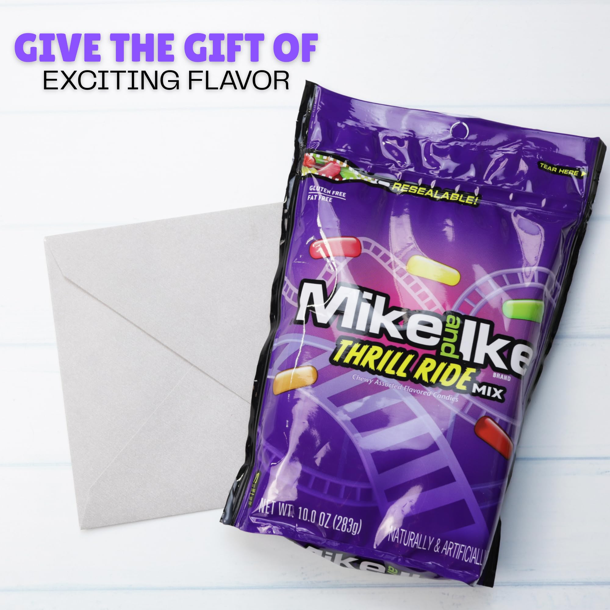 Sweetzo Mike and Ike used as ice cream topping adding playful flavors and colorful garnish