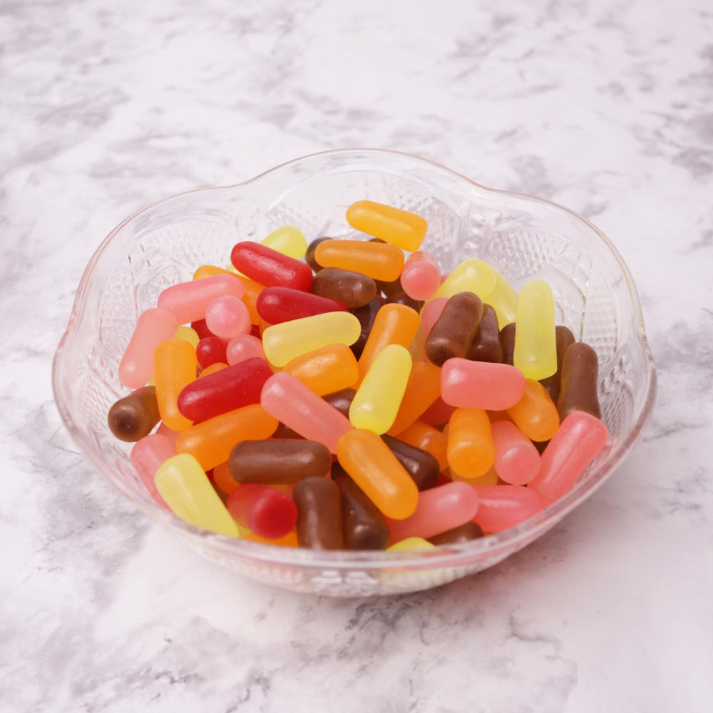 Sweetzo Mike and Ike label and flavor list visible to show assortment and party-ready presentation