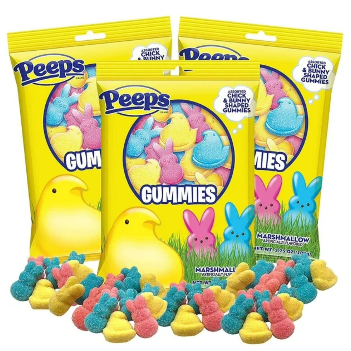 Sweetzo front packaging showing three colorful gummy bags and festive design benefit: easy gifting