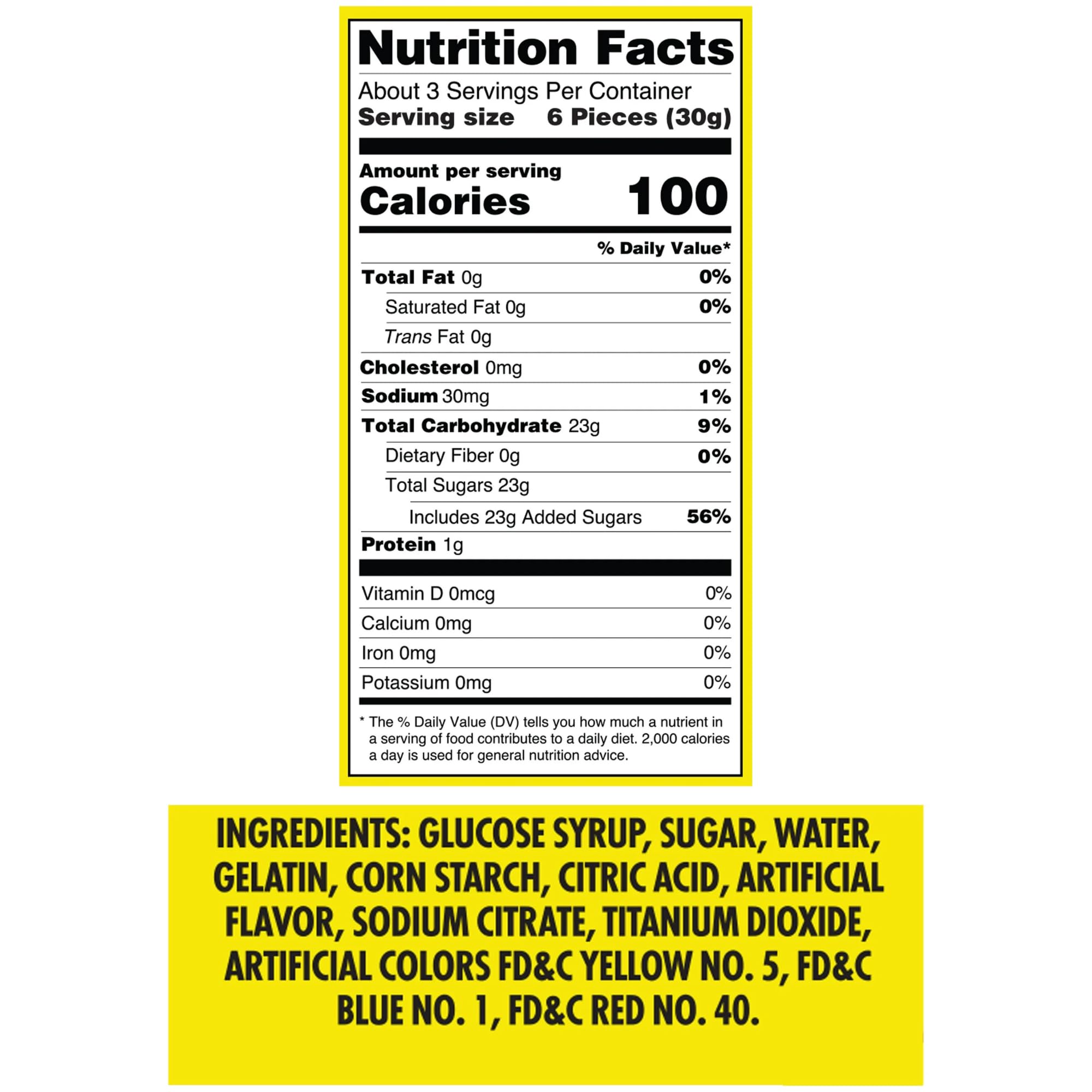 Sweetzo product label and nutrition panel view showing ingredient transparency and info