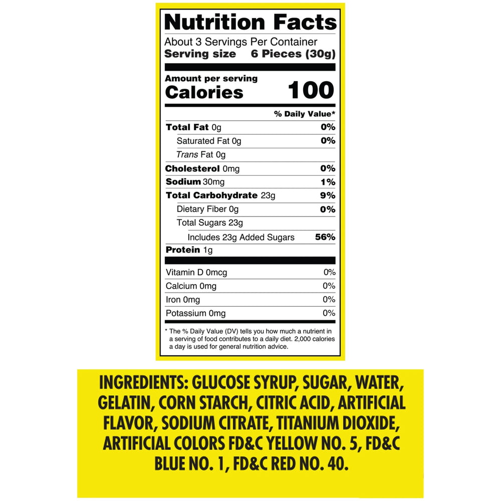 Sweetzo product label and nutrition panel view showing ingredient transparency and info