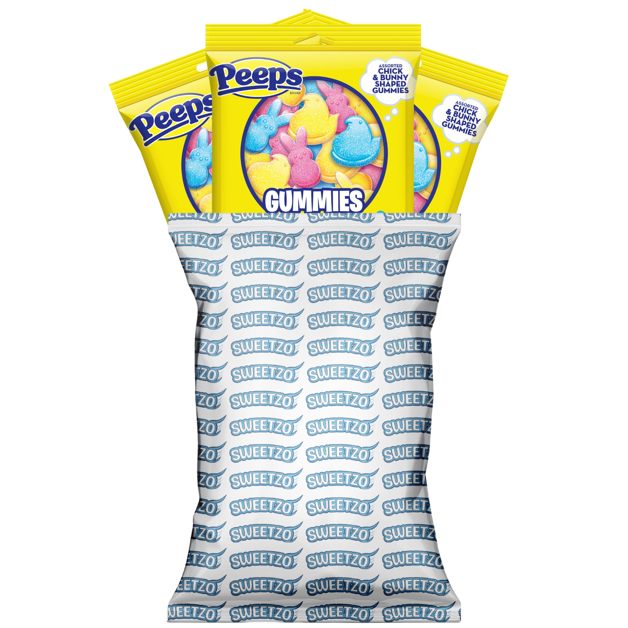 Sweetzo open bag with spilled pieces showing resealable convenience for sharing