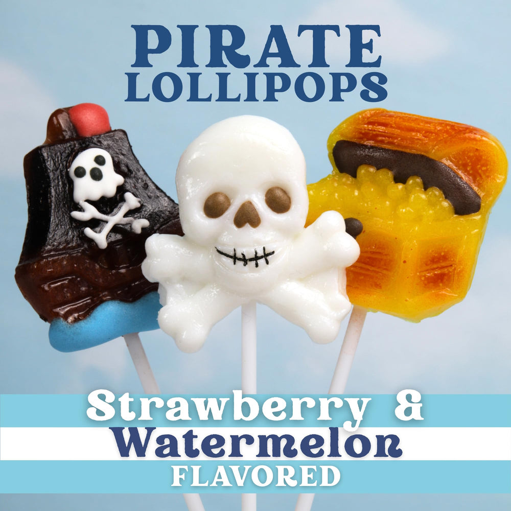 Sweetzo skull-shaped lollipop detail showcasing playful pirate look