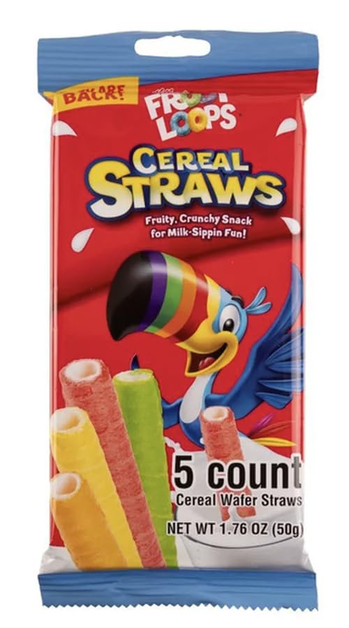 Swirlee Pop straw inserted in glass of milk demonstrating edible straw fun