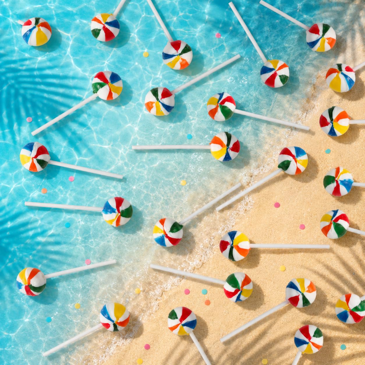 SWIRLEEY close-up of rainbow stripes highlighting vibrant colors