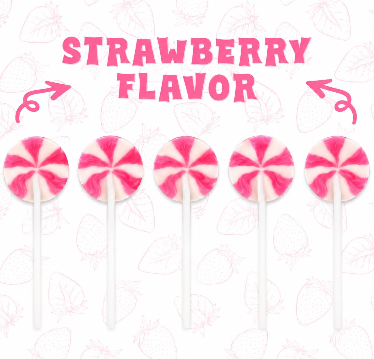 SWIRLEEY single wrapped pink pop close-up showing neat seal and benefit: hygienic gifting