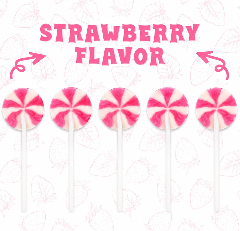 SWIRLEEY single wrapped pink pop close-up showing neat seal and benefit: hygienic gifting