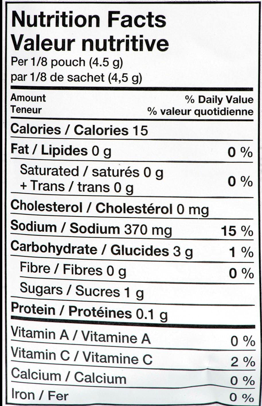 Swiss Chalet packet next to a measuring cup showing yield and convenient size
