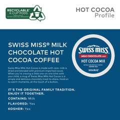 Swiss Miss K-Cup brewing in Keurig for a fast hot cocoa cup