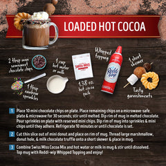open Swiss Miss canister with scoop demonstrating easy portioning and storage