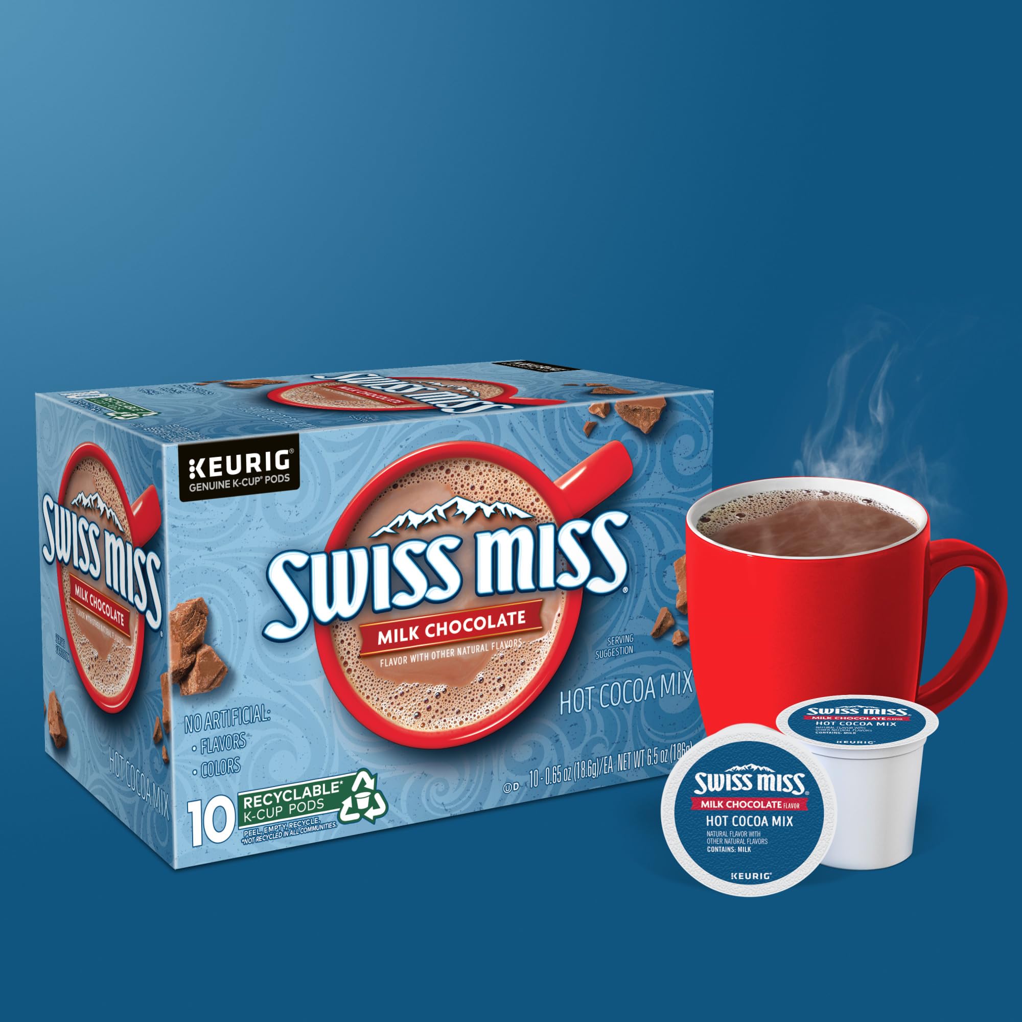 cozy kitchen scene with Swiss Miss cocoa perfect for chilly evenings
