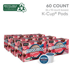 Close-up of Swiss Miss K-Cup pod texture and easy-to-brew top for convenience