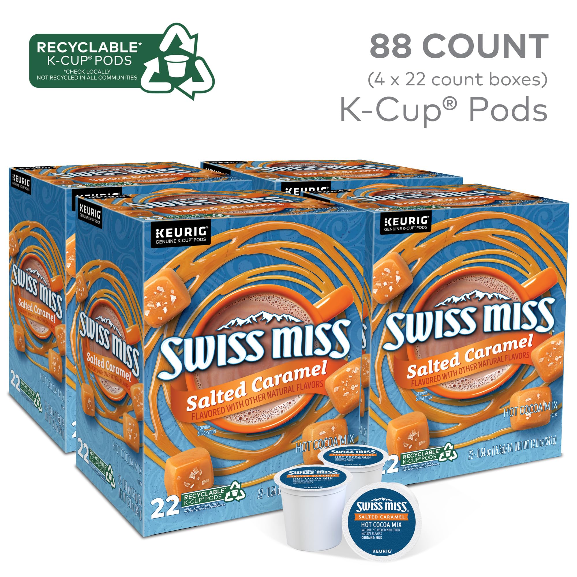 Swiss Miss single K-Cup pod close-up for quick single-serve brewing