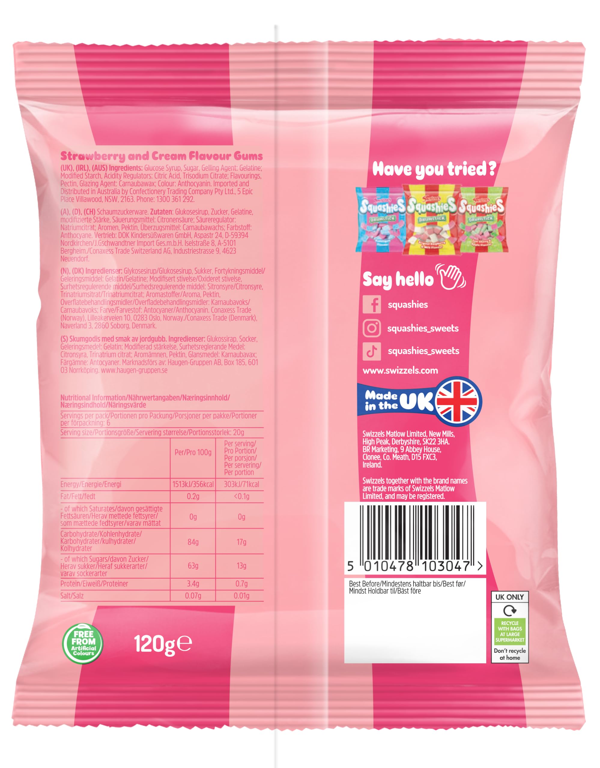 Swizzels close-up of strawberry and cream texture highlighting soft chewability and appeal