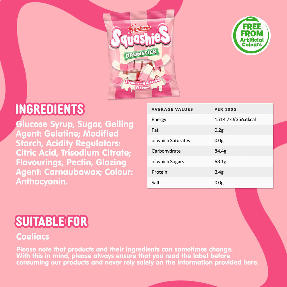 Swizzels product label and ingredients panel for brand transparency and dietary checking