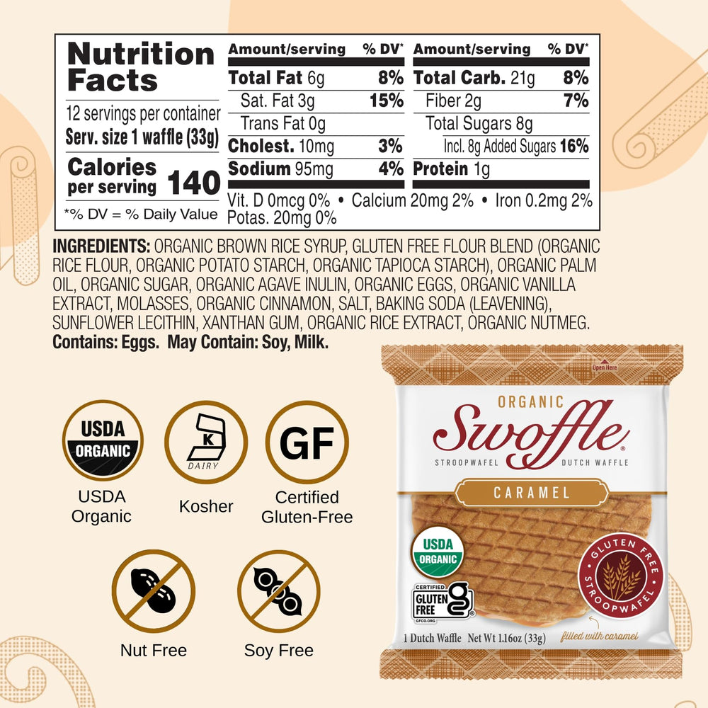 Swoffle caramel center cross-section revealing gooey filling and rich flavor benefit